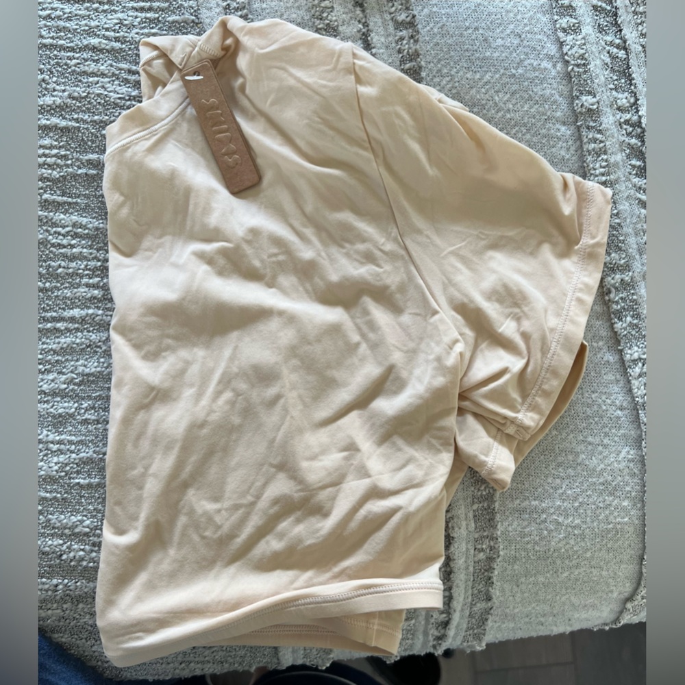 NWT SKIMS Super Cropped Shirt in Sand - XL - Picture 4 of 9